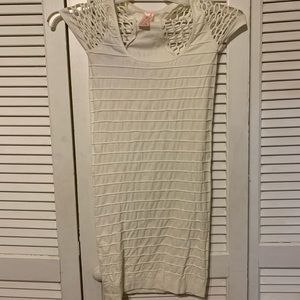 Off white fitted dress